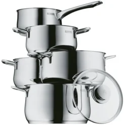 WMF Diadem Plus Stielkasserolle 16 Cm, Ohne Deckel, Kochtopf 1,5l, Cromargan Edelstahl Poliert, Topf Induktion, Unbeschichtet -VMD Geschäft unnamed file 1101