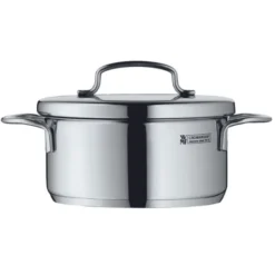 WMF Mini Kochtopf Klein 12cm, Metalldeckel, Bratentopf 0,7l, Cromargan Edelstahl Poliert, Induktion, Stapelbar, Ideal Für Kleine Portionen Oder Singlehaushalte