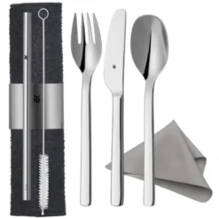 WMF My2Go Besteck Set 8-teilig, Outdoor Reisebesteck, Campingbesteck Mit Etui, Wanderbesteck Umweltfreundlich, Strohhalm, Reinigungsbürste, Geschenk -VMD Geschäft unnamed file 151