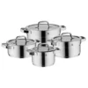 WMF Compact Cuisine Topfset Induktion 4-teilig, Kochtopf Set Mit Glasdeckel, Cromargan Edelstahl Poliert, Töpfe Set Unbeschichtet, Innenskalierung -VMD Geschäft unnamed file 1524
