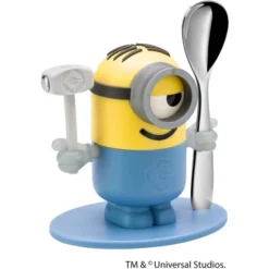 WMF Minions Eierbecher -Set 3-teilig, Becher Mit Löffel, Salz Und Pfefferstreuer, Ab 3 Jahren, Kunststoff, Bpa-frei -VMD Geschäft unnamed file 155