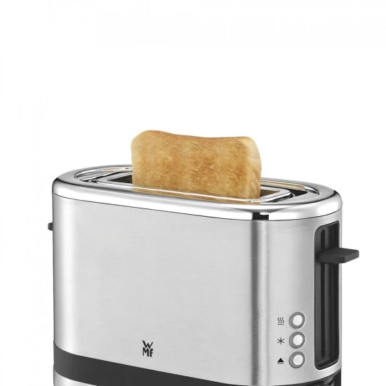 WMF Küchenminis 1-Scheiben Toaster Langschlitz XXl-Toast Brötchenaufsatz 7 Bräunungsstufen Überhitzungsschutz 600W Edelstahl Matt 4 WMF Küchenminis 1-Scheiben Toaster Langschlitz XXl-Toast Brötchenaufsatz 7 Bräunungsstufen Überhitzungsschutz 600W Edelstahl Matt – Bild 2