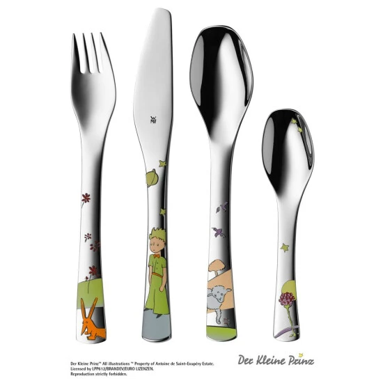 WMF Der Kleine Prinz Kinderbesteck, 4-teilig, Ab 6 Jahren, Cromargan Edelstahl Poliert, Spülmaschinengeeignet, Farb- Und Lebensmittelecht 3 WMF Der Kleine Prinz Kinderbesteck, 4-teilig, Ab 6 Jahren, Cromargan Edelstahl Poliert, Spülmaschinengeeignet, Farb- Und Lebensmittelecht