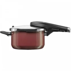 WMF Perfect Premium Fusiontec Schnellkochtopf Induktion 3l Dampfkochtopf, High-Tech Keramik, 2 Kochstufen, All-In-One-Drehknopf, Dunkelrot -VMD Geschäft unnamed file 1671