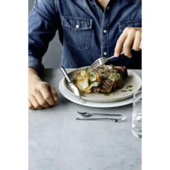 WMF Flame Besteckset, 12 Personen, 66 Teilig, 60 Teile Mit Servierbesteck, Eingesetzte Messerklinge, Cromargan Protect Edelstahl Poliert, Glänzend, Kratzbeständig, Spülmaschinengeeignet -VMD Geschäft unnamed file 1791