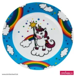 WMF Einhorn Kindergeschirr Kinderteller 19,0 Cm, Porzellan, Spülmaschinengeeignet, Farb- Und Lebensmittelecht -VMD Geschäft unnamed file 1813