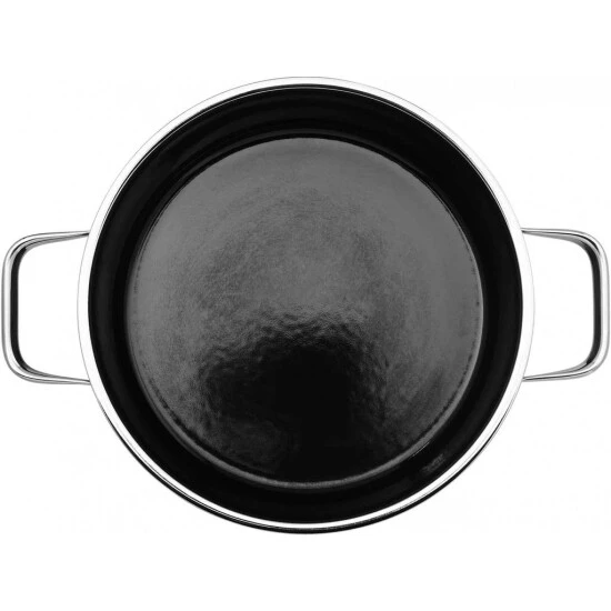 WMF Fusiontec Aromatic Schmorpfanne 28 Cm Hoher Rand, Bräter 5,9l Induktion, Deckel Mit Kondensationsnoppe, High-Tech Keramik, Kratzfest, Schwarz 7 WMF Fusiontec Aromatic Schmorpfanne 28 Cm Hoher Rand, Bräter 5,9l Induktion, Deckel Mit Kondensationsnoppe, High-Tech Keramik, Kratzfest, Schwarz – Bild 5