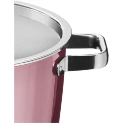 WMF Fusiontec Aromatic Kochtopf Groß 22cm, Fleischtopf Induktion 4,7l, Deckel Mit Kondensationsnoppen, High-Tech Keramik, Stapelbar, Kratzfest, Rot -VMD Geschäft unnamed file 1980