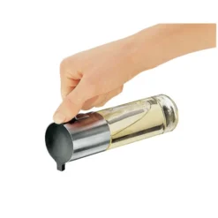 WMF Basic Ölspender 120ml, Mit Aromadeckel Und Rücklauföffnung, Essig Und Öldosierer, Glas, Cromargan Edelstahl Mattiert, Spülmaschinengeeignet -VMD Geschäft unnamed file 2190