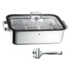 WMF Vitalis Aroma Dampfgarer/Bräter Mit Servierzange 6,5l, 41 X 27 X 10 Cm, Glasdeckel Mit Silikonrand, Garthermometer, Garblech, Cromargan Edelstahl, Induktion -VMD Geschäft unnamed file 2236