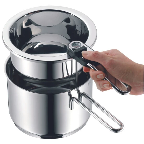 WMF Simmertopf, Mit Temperaturanzeige, Herausnehmbaren Einsatz, Ø 18 Cm, Cromargan Edelstahl, Spülmaschinengeeignet, V 1,5l 5 WMF Simmertopf, Mit Temperaturanzeige, Herausnehmbaren Einsatz, Ø 18 Cm, Cromargan Edelstahl, Spülmaschinengeeignet, V 1,5l – Bild 3