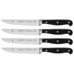 WMF Spitzenklasse Plus Steakmesser-Set 4teilig 22 Cm, Germany, Messer Geschmiedet, Performance Cut, Klinge 12 Cm