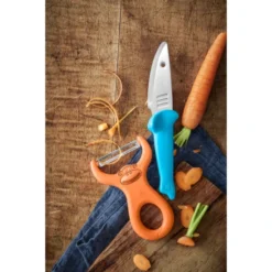 WMF Willy Mia Fred Kinderkoch-Set 2-teilig, Messer, Schäler, Ab 6 Jahren, Edelstahl, Kunststoff, Spülmaschinengeeignet -VMD Geschäft unnamed file 2449