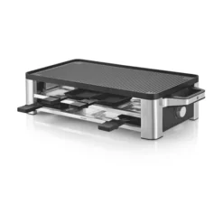 WMF Lono Raclette Grill Mit Pfännchen Und Schiebern, Raclette 8 Personen, 1500 W, Edelstahl Matt
