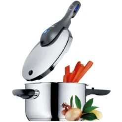 WMF Perfect Plus Schnellkochtopf Induktion 4,5l, Dampfkochtopf Mit Einsatz, Cromargan Edelstahl Poliert, 2 Kochstufen, Einhand-Kochstufenregler -VMD Geschäft unnamed file 2736