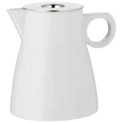 WMF Barista Sahnekännchen Mit Deckel, 130 Ml, Porzellan, Cromargan Edelstahl Poliert, Spülmaschinengeeignet
