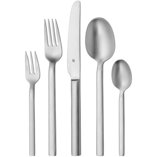 WMF Alteo Besteckset 12 Personen, 60-teilig, Monobloc-Messer, Cromargan Edelstahl Mattiert, Spülmaschinengeeignet 4 WMF Alteo Besteckset 12 Personen, 60-teilig, Monobloc-Messer, Cromargan Edelstahl Mattiert, Spülmaschinengeeignet – Bild 2