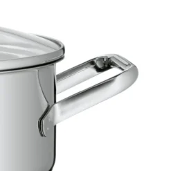 WMF Trend Kochtopf Klein 16cm, Glasdeckel, Bratentopf Induktion 1,4l, Cromargan Edelstahl Poliert, Unbeschichtet, Backofengeeignet -VMD Geschäft unnamed file 2905
