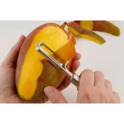 WMF Profi Plus Tomaten-/ Gemüseschäler Mit Pendelklinge 19 Cm, Pendelschäler Zweischneidig, Zackenschliff, Cromargan Edelstahl Teilmattiert -VMD Geschäft unnamed file 3021