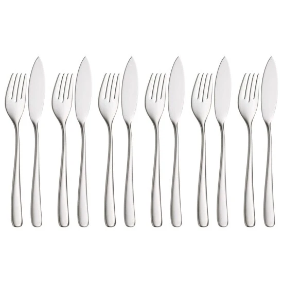 WMF Fischbesteck 12-teilig Vision Fischgabel Fischmesser Cromargan Protect Mattiert 3 WMF Fischbesteck 12-teilig Vision Fischgabel Fischmesser Cromargan Protect Mattiert