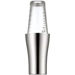 WMF Boston Shaker 2-teilig, Cocktail Shaker Mit Rührglas, 600ml, Skaliert, Cromargan Edelstahl Poliert, Spülmaschinengeeignet