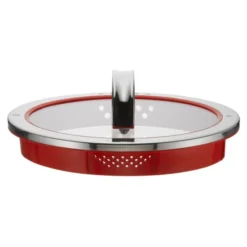 WMF Function 4 Topfdeckel 20 Cm, Glasdeckel Mit 4 Abgießfunktionen, Glas, Silikon, Cromargan Edelstahl Poliert, Rot -VMD Geschäft unnamed file 3309