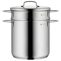 WMF Mini Nudeltopf Mit Metalldeckel Und Einsatz Klein 18 Cm, 3,0l, Cromargan Edelstahl Poliert, Induktion, Stapelbar, Ideal Für Kleine Portionen Oder Singlehaushalte