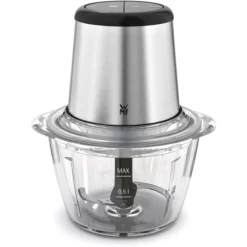 WMF Kult X Edition Zerkleinerer Elektrisch Mit Glasbehälter, 320 W, 2 Geschwindigkeitsstufen, Großer Mixbehälter, Cromargan Matt