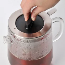 WMF SensiTea Teekanne Mit Sieb Und Stövchen, Glas, Edelstahl Cromargan, Spülmaschinegeeignet, V 1,3l, H 21,3cm, Ø 14cm -VMD Geschäft unnamed file 3477
