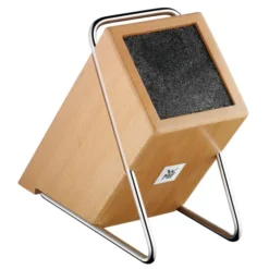 WMF Messerblock Ohne Messer, Unbestückt, Holz, Buchenholz, Leer, Für 5-6 Messer, Mit Kunststoff-Bürsteneinsatz