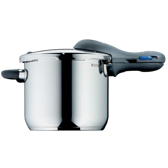 WMF Perfect Plus Schnellkochtopf Induktion 6,5l, Dampfkochtopf Mit Einsatz, Cromargan Edelstahl Poliert, 2 Kochstufen, Einhand-Kochstufenregler 11 WMF Perfect Plus Schnellkochtopf Induktion 6,5l, Dampfkochtopf Mit Einsatz, Cromargan Edelstahl Poliert, 2 Kochstufen, Einhand-Kochstufenregler – Bild 9
