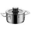 WMF VarioCuisine Kochtopf Klein 16cm, Silence- Glasdeckel, Thermometer, Bratentopf Induktion 1,4l, Cromargan Edelstahl Poliert, Unbeschichtet -VMD Geschäft unnamed file 4014