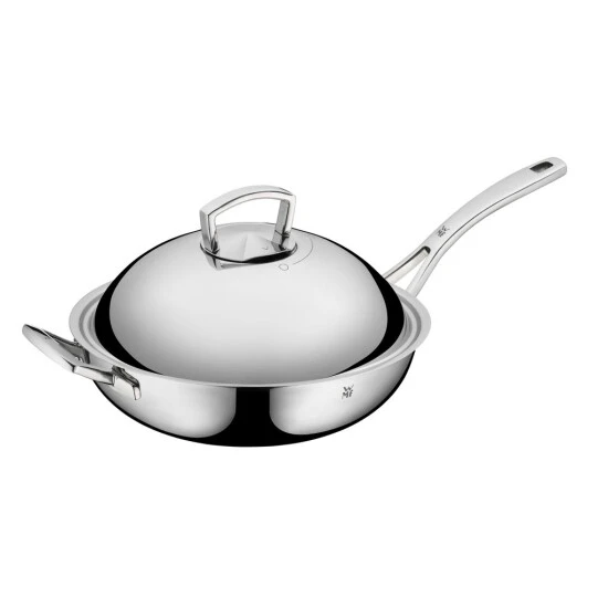 WMF Multiply Wok 32 Cm, Unbeschichtet, Metalldeckel Mit Wrasenabzug, Mehrschichtmaterial, Cromargan Edelstahl, Alumiuniumkern, Induktion 3 WMF Multiply Wok 32 Cm, Unbeschichtet, Metalldeckel Mit Wrasenabzug, Mehrschichtmaterial, Cromargan Edelstahl, Alumiuniumkern, Induktion