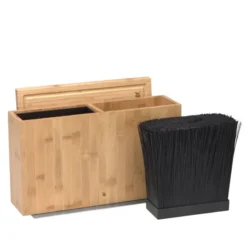 WMF 3in1 All-in-one Block, Messerblock Unbestückt Für 3-4 Messer, Utensilienhalter Für Küchenhelfer, Toolbox, Schneidebrett, Holz, Bambus, Kunststoff-Bürsteneinsatz -VMD Geschäft unnamed file 4415