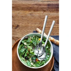 WMF Nuova Salatschüssel Set 3-teilig, Salatbesteck 30 Cm Mit Salatschale, Cromargan Edelstahl Poliert, Porzellan, Spülmaschinengeeignet -VMD Geschäft unnamed file 487