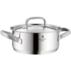 WMF Gourmet Plus Topfset Induktion 6-teilig, Kochtopf Set Mit Metalldeckel, Cromargan Edelstahl Mattiert, Töpfe Set Unbeschichtet, Innenskalierung -VMD Geschäft unnamed file 499