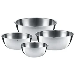 WMF Küchenschüssel-Set 4-teilig Gourmet, Schüssel-Set, Rund, Edelstahl, Edelstahl