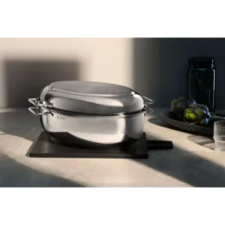 WMF Bräter Induktion 41x28,5x18 Cm Mit Bratenthermometer Und Einsatz, Schmortopf 8,5l Mit Induktions-Deckel, Cromargan Edelstahl, Backofenfest -VMD Geschäft unnamed file 543