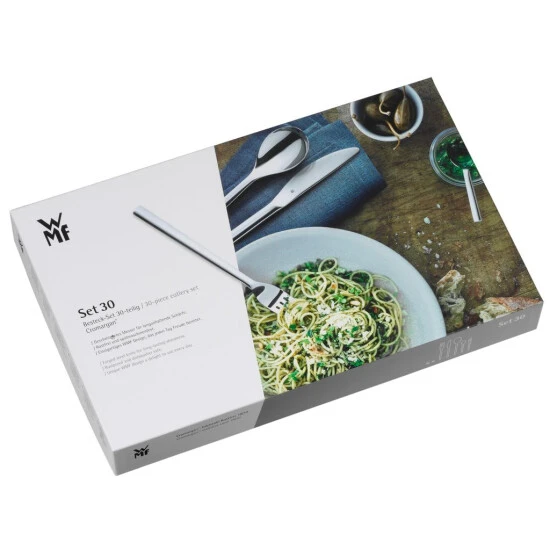 WMF Verona Besteckset 6 Personen, 30 Teilig, Monobloc-Messer, Cromargan Edelstahl Poliert, Glänzend, Spülmaschinengeeignet 4 WMF Verona Besteckset 6 Personen, 30 Teilig, Monobloc-Messer, Cromargan Edelstahl Poliert, Glänzend, Spülmaschinengeeignet – Bild 2