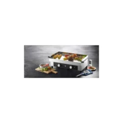 WMF Profi Plus Plancha Grill 74x38 Cm, Teppanyaki Grill, Elektrogrill Für Balkon, Tischgrill Mit Edelstahl Grillplatte, Bis 300°C, 2 Kochzonen, 3200W -VMD Geschäft unnamed file 917